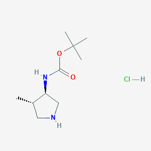 (3R,4S)-(4-Methyl-pyrrolidin-3-yl)-carbamic acid tert-butyl ester hydrochloride