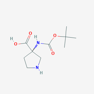 (S)-3-((tert-Butoxycarbonyl)amino)pyrrolidine-3-carboxylic acid
