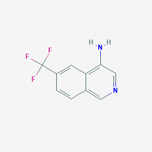 molecular formula C10H7F3N2 B3116594 6-(Trifluoromethyl)isoquinolin-4-amine CAS No. 2177263-97-5