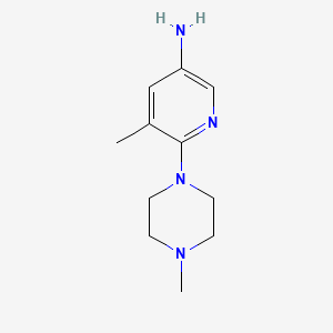 3-Pyridinamine, 5-methyl-6-(4-methyl-1-piperazinyl)-