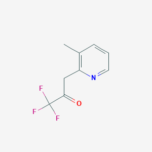 molecular formula C9H8F3NO B3116768 1,1,1-Trifluoro-3-(3-methylpyridin-2-yl)propan-2-one CAS No. 219726-55-3
