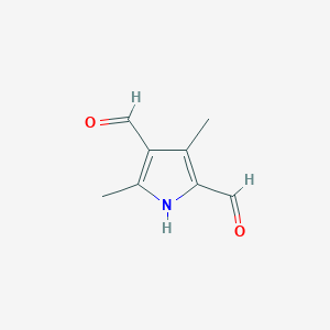molecular formula C8H9NO2 B3116839 3,5-dimethyl-1H-pyrrole-2,4-dicarbaldehyde CAS No. 2199-61-3