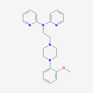 molecular formula C23H27N5O B3116942 N-{2-[4-(2-methoxyphenyl)piperazin-1-yl]ethyl}-N-(pyridin-2-yl)pyridin-2-amine CAS No. 220421-73-8