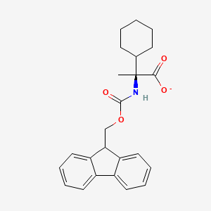 molecular formula C24H27NO4 B3116962 (2S)-2-cyclohexyl-2-(9H-fluoren-9-ylmethoxycarbonylamino)propanoate CAS No. 220497-62-1