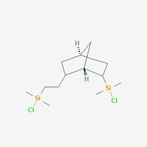 molecular formula C13H26Cl2Si2 B3116969 Chloro-[2-[(1S,4S)-6-[chloro(dimethyl)silyl]-2-bicyclo[2.2.1]heptanyl]ethyl]-dimethylsilane CAS No. 220527-24-2