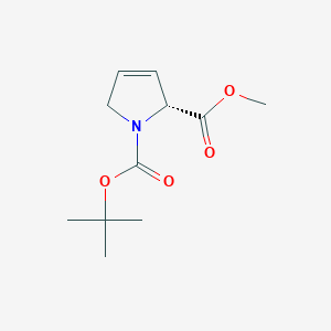 molecular formula C11H17NO4 B3117013 Boc-3,4-dehydro-D-proline methyl ester CAS No. 220652-51-7