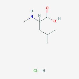 molecular formula C7H16ClNO2 B3117198 N-Me-dl-leu-oh HCl CAS No. 2215857-49-9