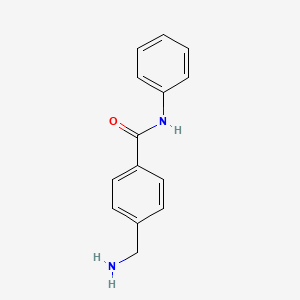 molecular formula C14H14N2O B3117216 4-(Aminomethyl)-N-phenylbenzamide CAS No. 22171-21-7