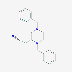 2-(1,4-Dibenzylpiperazin-2-yl)acetonitrile