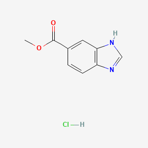 molecular formula C9H9ClN2O2 B3117410 methyl 1H-benzimidazole-5-carboxylate hydrochloride CAS No. 222987-26-0