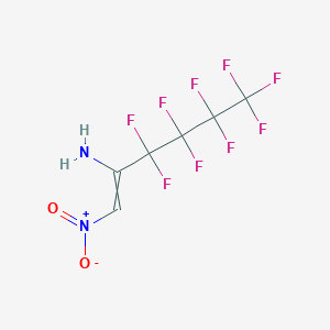 3,3,4,4,5,5,6,6,6-Nonafluoro-1-nitrohex-1-en-2-amine