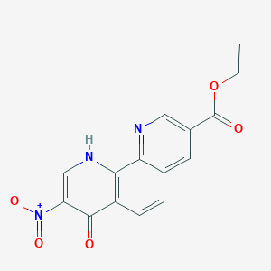 molecular formula C15H11N3O5 B3117503 Ethyl 8-nitro-7-oxo-7,10-dihydro-1,10-phenanthroline-3-carboxylate CAS No. 223664-49-1