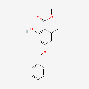 molecular formula C16H16O4 B3117515 Methyl 4-(benzyloxy)-2-hydroxy-6-methylbenzoate CAS No. 22375-05-9