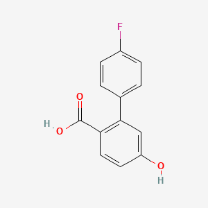 molecular formula C13H9FO3 B3117525 2-(4-Fluorophenyl)-4-hydroxybenzoic acid CAS No. 223760-71-2