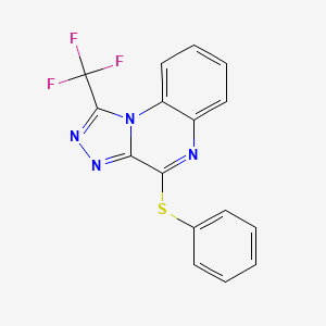 molecular formula C16H9F3N4S B3117545 4-(Phenylsulfanyl)-1-(trifluoromethyl)[1,2,4]triazolo[4,3-a]quinoxaline CAS No. 223929-36-0