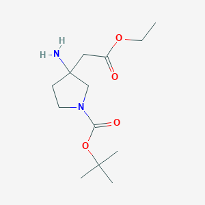 Ethyl (3-amino-1-boc-pyrrolidin-3-yl)-acetate