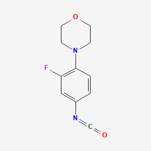 molecular formula C11H11FN2O2 B3117570 (3-氟-4-(吗啉基)苯基)异氰酸酯 CAS No. 224323-51-7