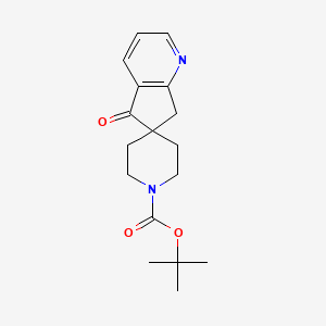molecular formula C17H22N2O3 B3117576 Tert-butyl 5-oxo-5,7-dihydrospiro[cyclopenta[b]pyridine-6,4'-piperidine]-1'-carboxylate CAS No. 2245084-40-4