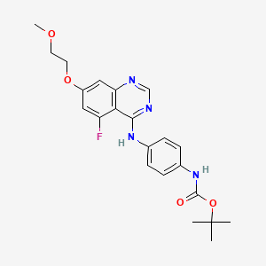 tert-Butyl (4-((5-fluoro-7-(2-methoxyethoxy)quinazolin-4-yl)amino)phenyl)carbamate