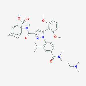 molecular formula C39H51N5O6 B031177 2-[[5-(2,6-二甲氧基苯基)-1-[4-[3-(二甲氨基)丙基-甲基氨基羰基]-2-丙-2-基苯基]吡唑-3-羰基]氨基]金刚烷-2-羧酸 CAS No. 184162-64-9