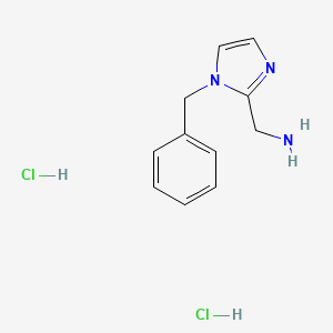 molecular formula C11H15Cl2N3 B3117703 C-(1-BENZYL-1H-IMIDAZOL-2-YL)-METHYLAMINE 2HCL CAS No. 22600-75-5