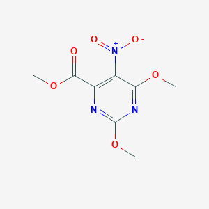 molecular formula C8H9N3O6 B3117710 Methyl 2,6-dimethoxy-5-nitropyrimidine-4-carboxylate CAS No. 226559-52-0