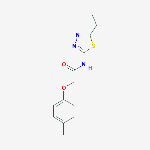 molecular formula C13H15N3O2S B311781 N-(5-ethyl-1,3,4-thiadiazol-2-yl)-2-(4-methylphenoxy)acetamide 