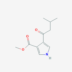 molecular formula C11H15NO3 B3117810 methyl-4-(3-methyl-1-oxobutyl)-1H-pyrrole-3-carboxylate CAS No. 227321-68-8