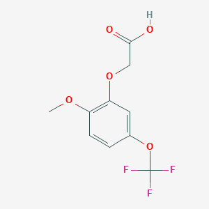 molecular formula C10H9F3O5 B3117867 [2-Methoxy-5-(trifluoromethoxy)phenoxy]acetic acid CAS No. 2279124-59-1