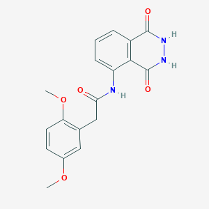molecular formula C18H17N3O5 B311787 2-(2,5-dimethoxyphenyl)-N-(1,4-dioxo-1,2,3,4-tetrahydro-5-phthalazinyl)acetamide 