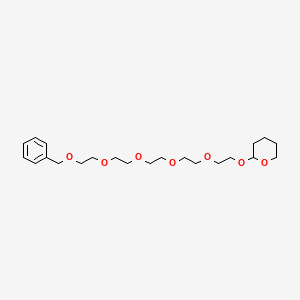 molecular formula C22H36O7 B3118039 Benzyl-PEG5-THP 