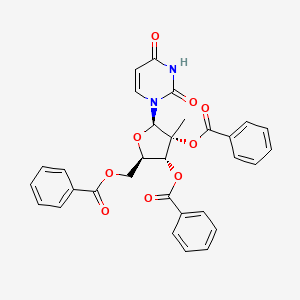 [(2R,3R,4R,5R)-3,4-dibenzoyloxy-5-(2,4-dioxopyrimidin-1-yl)-4-methyloxolan-2-yl]methyl benzoate