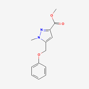 1-Methyl-5-phenoxymethyl-1H-pyrazole-3-carboxylic acid methyl ester