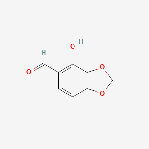 molecular formula C8H6O4 B3118425 4-Hydroxy-1,3-benzodioxole-5-carbaldehyde CAS No. 23780-59-8