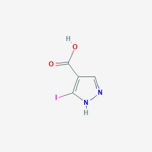 molecular formula C4H3IN2O2 B3118450 3-iodo-1H-pyrazole-4-carboxylic acid CAS No. 2384763-04-4