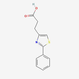 molecular formula C12H11NO2S B3118458 3-(2-Phenyl-1,3-thiazol-4-yl)propanoic acid CAS No. 23856-01-1