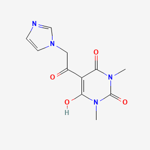 B3118465 6-hydroxy-5-[2-(1H-imidazol-1-yl)acetyl]-1,3-dimethyl-2,4(1H,3H)-pyrimidinedione CAS No. 238753-39-4