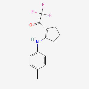 2,2,2-Trifluoro-1-[2-(4-methylanilino)cyclopenten-1-yl]ethanone