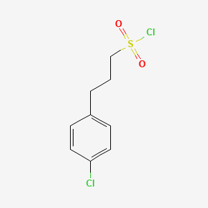 molecular formula C9H10Cl2O2S B3118516 3-(4-Chlorophenyl)propane-1-sulfonyl chloride CAS No. 239483-57-9