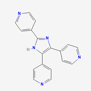 molecular formula C18H13N5 B3118531 4,4',4''-(1H-imidazole-2,4,5-triyl)tripyridine CAS No. 23974-93-8