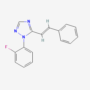 1-(2-fluorophenyl)-5-[(E)-2-phenylethenyl]-1,2,4-triazole