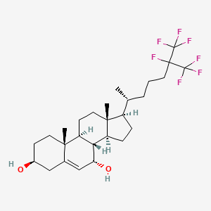 molecular formula C27H39F7O2 B3118577 25,26,26,26,27,27,27-Heptafluoro-7alpha-hydrosycholesterol CAS No. 240129-40-2