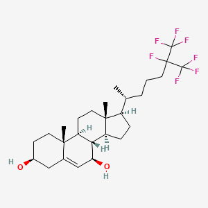 (3S,7R,8S,9S,10R,13R,14S,17R)-10,13-Dimethyl-17-[(2R)-6,7,7,7-tetrafluoro-6-(trifluoromethyl)heptan-2-yl]-2,3,4,7,8,9,11,12,14,15,16,17-dodecahydro-1H-cyclopenta[a]phenanthrene-3,7-diol