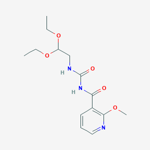 molecular formula C14H21N3O5 B3118627 N-(2,2-diethoxyethyl)-N'-[(2-methoxy-3-pyridinyl)carbonyl]urea CAS No. 240799-53-5
