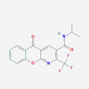 molecular formula C17H13F3N2O3 B3118643 N-isopropyl-5-oxo-2-(trifluoromethyl)-5H-chromeno[2,3-b]pyridine-3-carboxamide CAS No. 241127-01-5