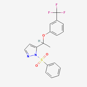 1-(phenylsulfonyl)-5-{1-[3-(trifluoromethyl)phenoxy]ethyl}-1H-pyrazole