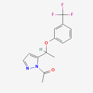 1-(5-{1-[3-(trifluoromethyl)phenoxy]ethyl}-1H-pyrazol-1-yl)-1-ethanone