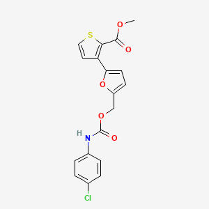 Methyl 3-[5-({[(4-chloroanilino)carbonyl]oxy}methyl)-2-furyl]-2-thiophenecarboxylate