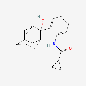 molecular formula C20H25NO2 B3118698 N-[2-(2-hydroxy-2-adamantyl)phenyl]cyclopropanecarboxamide CAS No. 241146-67-8