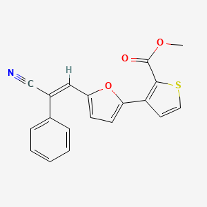 methyl 3-[5-[(E)-2-cyano-2-phenylethenyl]furan-2-yl]thiophene-2-carboxylate
